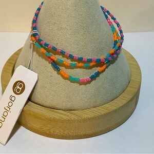 Gorjana Gigi Stripes Miami Bracelet Set Of 3 New